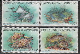 GRENADINES Of The ST VINCENT - N°311/4 ** (1984) Faune Marine - St.Vincent Und Die Grenadinen