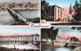 FRANCE - Toulouse - Hte Gne - La Basilique St Sernin - La Façade Du Capitole - Multivues - Carte Postale Ancienne - Toulouse