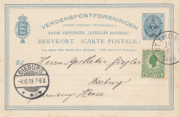 Dansk-Vestindien: 1909 St. Thomas Post Card To Dieburg/Germany - Antille