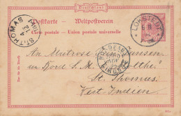 Dansk-Vestindien: 1894: Lokstedt Germany To St. Thomas - Antille