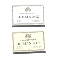 ETIQUETTE  CHAMPAGNE H BLIN A VINCELLES  LOT DE 2           ////           A   SAISIR //// - Champagne