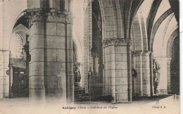 FRANCE - Aubigny - Vue à L'intérieur De L'église - Carte Postale Ancienne - Aubigny Sur Nere