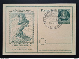 Berlin 1951, Postkarte P 25 Sonderstempel - Cartes Postales - Oblitérées