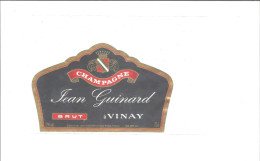 ETIQUETTE  CHAMPAGNE JEAN GUINARD A VINAY                ////        A   SAISIR //// - Champagne