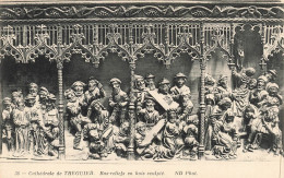 FRANCE - Treguier - Vue Sur Les Bas Reliefs En Bois Sculptés De La Cathédrale - Carte Postale Ancienne - Tréguier