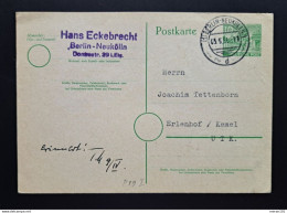 Berlin 1956, Postkarte P 19 Berlin-Neukölln - Cartes Postales - Oblitérées