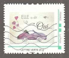 MONTIMBRAMOI ELLE A DIT OUI BALLONS COEURS ET VOITURE OBLITERE - Used Stamps