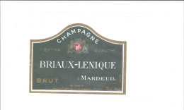 ETIQUETTE  CHAMPAGNE BRIAUX LENIQUE  A MARDEUIL     ////     RARE   A   SAISIR //// - Champagne