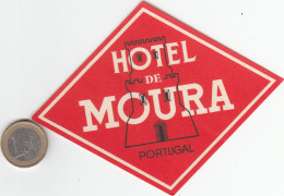 ETIQUETA - STICKER - LUGGAGE LABEL PORTUGAL  HOTEL DE MOURA - Adesivi Di Alberghi