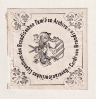 Unveräusserliches Eigenthum Des Brandis'schen Familien-Archivs Cordt Von Brandis - Brandis Wappen Coat Of Arm - Ex-libris