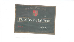 ETIQUETTE  CHAMPAGNE DU MONT HAUBAN    A MONTHELON                ////       A   SAISIR //// - Champan