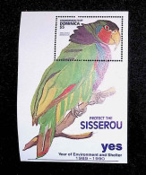 CL, Bloc Neuf, Block, Dominica, 1989, Perroquet, Amazona Imperialis, Year Of Environment And Sheter, 2 Scans - Dominicaanse Republiek