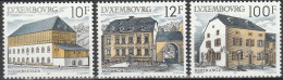 LUXEMBOURG 1130 1131 1132 ** MNH Monde Rural Moulin à écorce Hennesbau Poste Centre Médical (CV 10 €) 1987 - Neufs