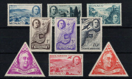Monaco - YV 295 à 300 + PA 19 à 21 , N** MNH Luxe Complete Roosevelt , Cote 16,75 Euros - Sonstige & Ohne Zuordnung