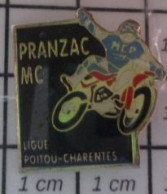 3419  Pin's Pins / Rare Et De Belle Qualité / MOTOS / MOTO-CLUB PRANZAC MC LIGUE POITOU-CHARENTES - Motorfietsen