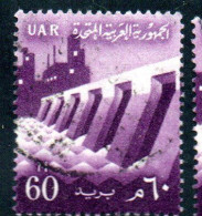 UAR EGYPT EGITTO 1959 1960 DAM AND FACTORY 60m USED USATO OBLITERE' - Used Stamps