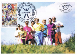 Autriche - Centenaire Du Sport Ouvrier En Autriche CM 1882 (année 1992) - Cartoline Maximum