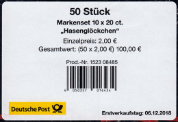 FB 83 Blume Hasenglöckchen 20 Cent, Folienblatt-BANDEROLE - 2011-2020