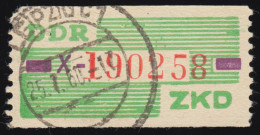 24-X Dienst-B, Billet Rot Auf Grün, Gestempelt - Usados