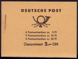 MH 3b1.70 Fünfjahrplan 1961, 2 PLF Farbpunkt Unter Strebe Und Verbundene 2,** - Markenheftchen