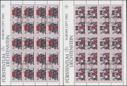 791-792 Europa / CEPT - Historische Ereignisse 1982, Kleinbogen-Satz ESSt - Used Stamps