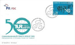 Turkey; FDC 2014 50th Presidential Cycling Tour Of Turkey - FDC