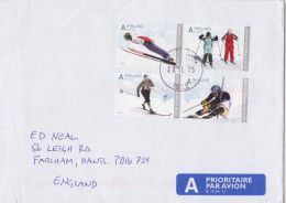 Norvège Norway Norge Lettre Timbre Ski Innland Stamp Air Mail Cover - Cartas & Documentos