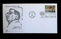 CL, FDC, First Day Cover, United Nations, New York, May 6 1974, , L'Art Aux Nations Unis, Candido Portinari - Cartas & Documentos