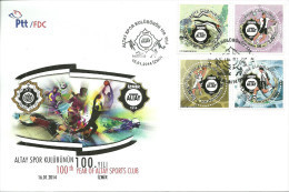 Turkey; FDC 2014 100th Year Of ALTAY Sports Club - FDC