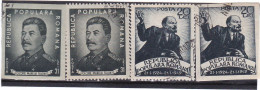 1949 - LENIN AND STALIN, USED,DANTELE + NONDANTELE,ROMANIA - Gebraucht
