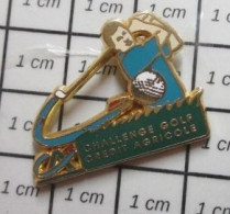 1616c  Pin's Pins / Beau Et Rare / BANQUES / CHALLENGE GOLF CREDIT AGRICOLE Par DECAT - Banques