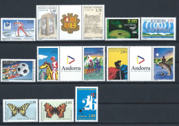 Andorre Lot 13 Tp Neuf** (MNH) Année 1994 - Années Complètes