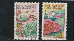 COTE  DES  SOMALIS   1963   Y. T.  N° 316  317  Oblitéré  Frais De Gestion Compris - Used Stamps