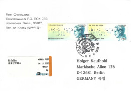 Korea 2023 Seoul Blind Louis Braille Birth 200th Anniv. Dragon Handstamp Meter Label Samkyung EMA Cover - Handicap