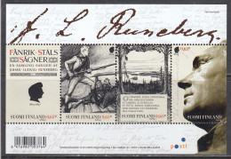 Finland 2004 - 200. Geburtstag Von Johan Ludvig Runeberg, Mi-Nr. Bl. 32, MNH** - Neufs