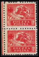 1921. POLSKA. Red Cross 6 M + 30 M In Never Hinged Pair.  (Michel 155) - JF543355 - Neufs