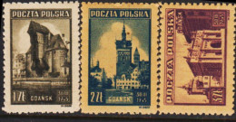 1945. POLSKA. Views From Danzig  Gdansk Complete Set Never Hinged.   (Michel 410412) - JF543363 - Algemene Overheid