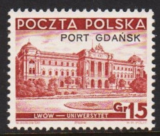 1937. DANZIG. Polnische Post Im Hafen Von Danzig (port Gdansk). PORT GDANSK Overprint On On Gr... (MICHEL 33) - JF543375 - Port Gdansk