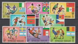 TOGO . Football 1970  N° 662 /.66  + PA 132 / 134 Neuf XX Série Complète "Mexico" - Togo (1960-...)