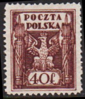 1922. Ostoberschlesien. Regular Issue 40 F No Gum. (Michel 4) - JF543415 - Silesia