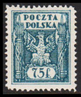 1922. Ostoberschlesien. Regular Issue 75 F Hinged. (Michel 6) - JF543416 - Silesia