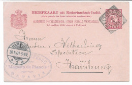 Ned. Indië 1890-97, G12 Naar Hamburg (SN 2726) - Niederländisch-Indien