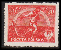 1921. POLSKA. Farmer 20 M No Gum.  (Michel 160) - JF543421 - Ongebruikt