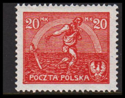 1921. POLSKA. Farmer 20 M - Small Size Never Hinged.  (Michel 163) - JF543422 - Ungebraucht