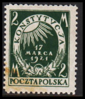 1921. POLSKA. Constitution 2 M Hinged.  (Michel 164) - JF543427 - Ungebraucht