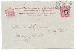 Ned. Indië 1908, G19a Antwoord Voorschoten (NL) Naar Atjeh (SN 2738) - Niederländisch-Indien