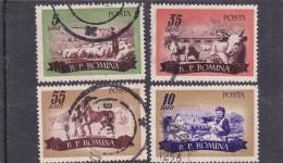 Romania 1955 Livestock Breeding, Used (o) Michel 1551-1554 - Gebraucht