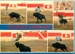 Corrida - La Course Landaise - Multivues - Flamme Postale De Capbreton - CPM - Voir Scans Recto-Verso - Corridas