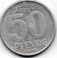 50 Pfennig 1971  Allemagne (DDR) - 50 Pfennig