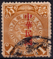 Stamp China 1912 Coil Dragon 1c Combined Shipping Used Lot#l25 - 1912-1949 Republic